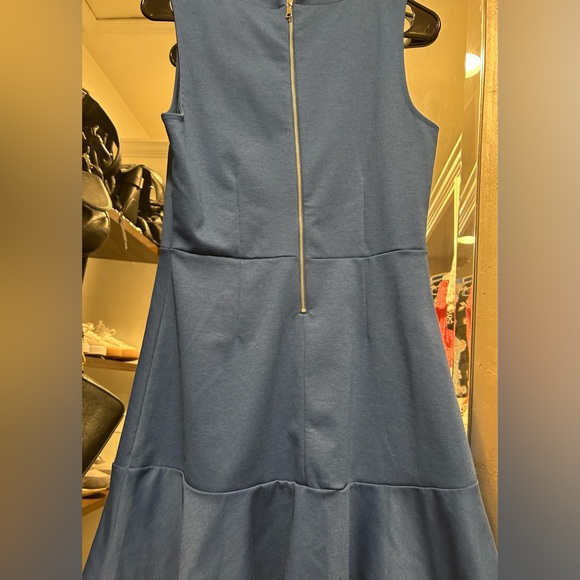 Royal Blue Gap Fit and Flare Sleeveless Mini Dress - Picture 3 of 3